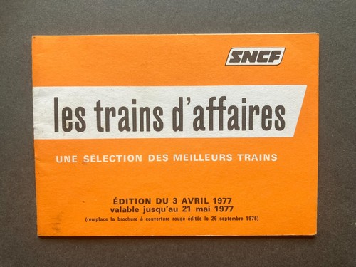 1977 sncf pocket timetable - ,