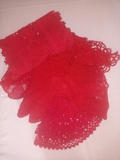 LOTTO 7 CENTRINI COLORE ROSSO FATTI A MANO IDEA REGALO /NATALIZI