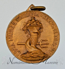 Medaglia in bronzo Lega Navale Italiana Roma Vela Latina incisore Mistruzzi