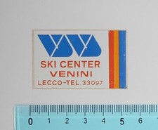 ADESIVO VINTAGE STICKER AUTOCOLLANT SKI CENTER LECCO VENINI ANNI '80 