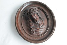 Scultura Testa di Cristo legno