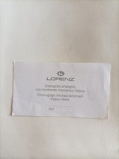 LORENZ Libretto Istruzioni