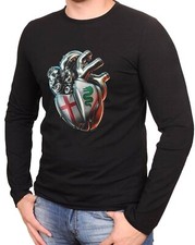 T-shirt nera Alfa Romeo cuore