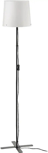 Lampada terra asta - lampada, nera
