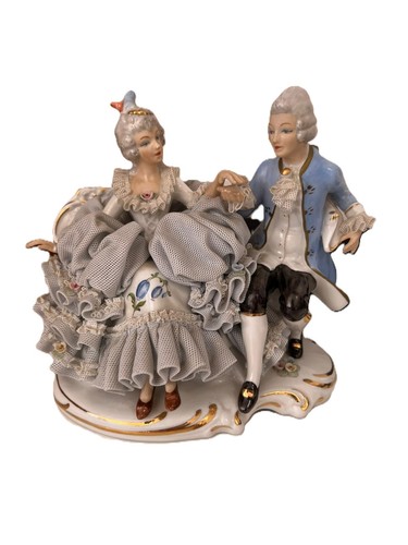 Figura coppia porcellana - figura,