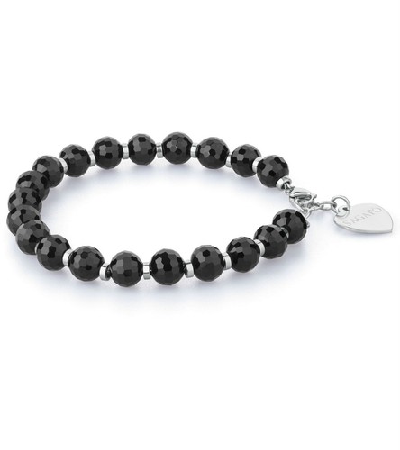 Bracciale nero per ciondoli - nero,