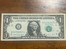 AMERICA 1 DOLLAR BANKNOTE SPL