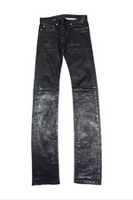 Jeans Dior homme blu in gomma con pennello cerato taglia:28
