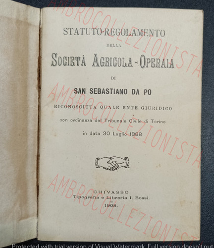 Statuto società agricola - statuto,