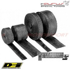 Benda termica TITANIO NERA collettori downpipe scarico 50mm 15m isolante Bende