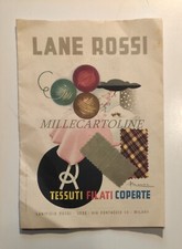 LANE ROSSI TESSUTI FILATI COPERTE - Pieghevole Pubblicitario Illustrato Busi