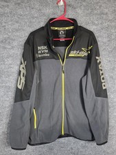 Giacca Ski-Doo Racing Uomo XL Nero Grigio Full Zip Pile BRP Rotax Motoslitta