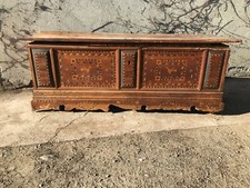 Importante cassapanca lombarda in noce - Restaurata (in corso d'opera)