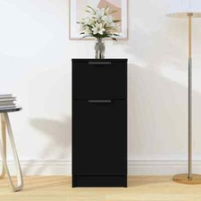 vidaXL Credenza Nera 30x30x70 cm in Legno Multistrato