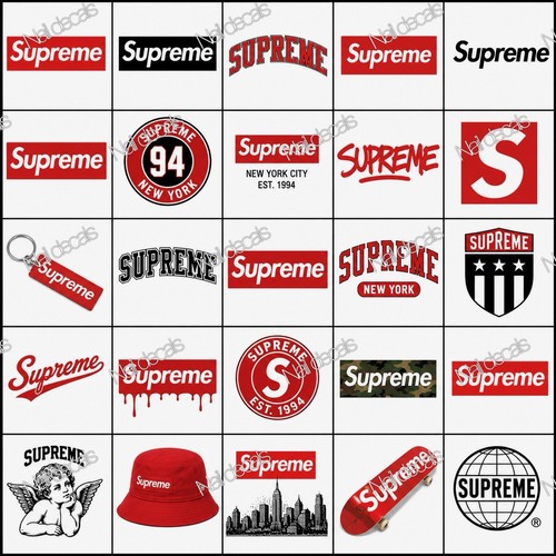 Supreme decalcomanie unghie - supreme,