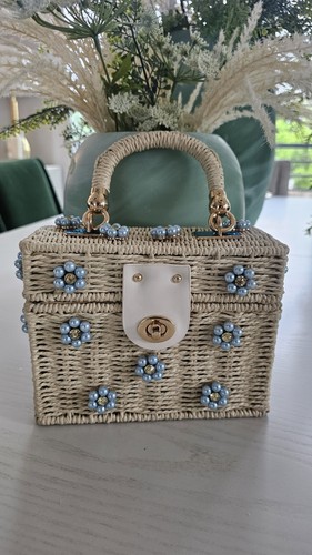 Borsa mano rattan con - ,
