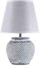 Lampada da tavolo comodino 30, 5cm grigori shabby chic paralume in lino vintage