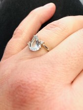 Anello con acquamrina - con,