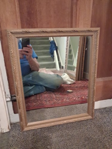 Specchio vintage dorato - ,