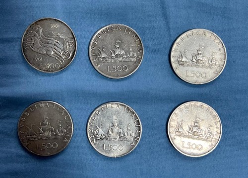 Lotto 500 lire argento - x,