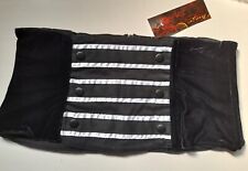 Corsetto Donna Stringivita Velluto Nero con Stisce Bianche,Velvet Black Corset 