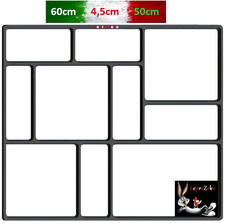 Stampo cemento matrice - pavimento  giardino cm 60x50x4,5 cm