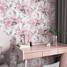 Carta Da Parati Floreale Rosa