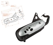 SCARICO MARMITTA SITOPLUS PER APRILIA SCARABEO 50 DAL 1993 AL 1997