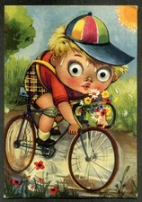 OCCHI MOBILI - BAMBINO IN BICICLETTA -VG. 1961