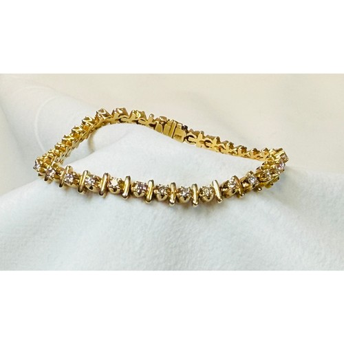 Bracciale tennis oro - tennis, 14k