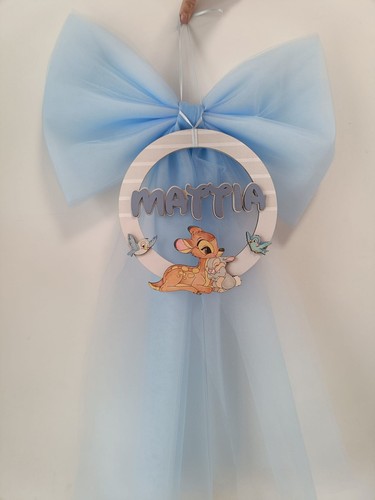 Fiocco tulle nascita bimbo - in,