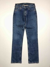 LEVIS VINTAGE Jeans Donna Blue Pantalone Zip Woman Denim Jeans Pant Sz.S - 40