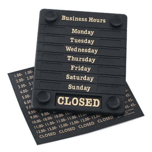 Hours business open - business,