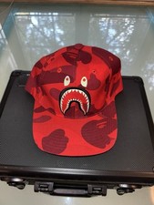 A Bathing Ape - Bape color camo shark red snapback cap Hat