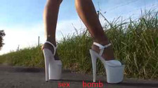 Sexy white sandals - sexy, 35-44