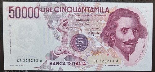 50000 lire bernini primo tipo - lire,