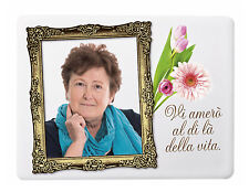 fotoceramica 850° lutto arte funeraria placca funebre porcellana 13x18 rett.