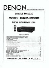 Denon Service Manual per DAP-