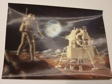 Cartolina 3D Sbarco sulla luna 1969 Lenticolare