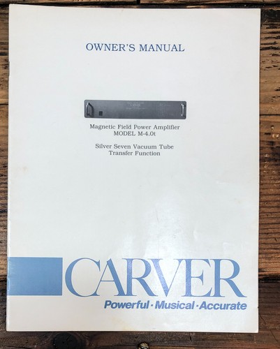 Amplificatore carver 0t - carver, m-4.0t