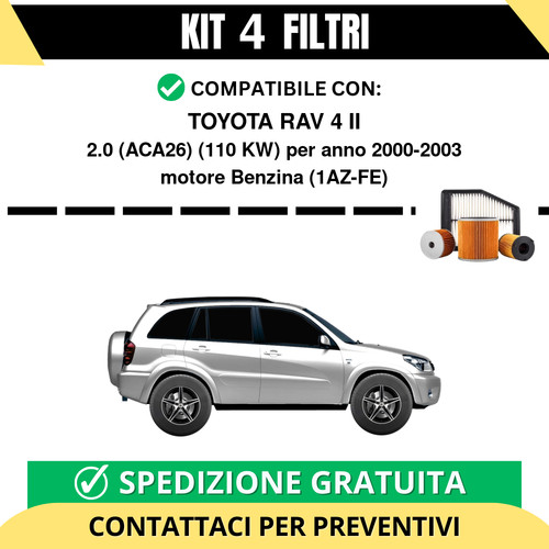 Kit filtri tagliando - 4, per