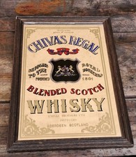 Quadro Vintage Specchio Chivas Regal Whisky  Pubblicità Originale