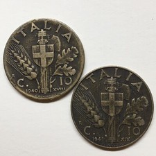 1940 1941 Italy 10 Centesimi -