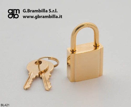 Lucchetto ottone dorato lucido - ottone,