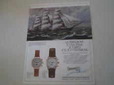 advertising Pubblicità 1989 OROLOGIO EBERHARD REPLICA CHRONOGRAPHE/NAVYMASTER