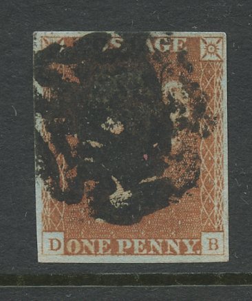 Penny red imperf - red, plate