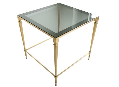 Tavolino anni ottone vetro - tavolino,