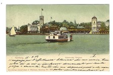 Cartolina Amburgo Uhlenhorster terminal traghetti Hamburg Uhlenhorster Fährhaus 