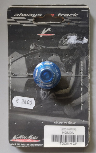 Tappo olio ergal colore blu - olio,