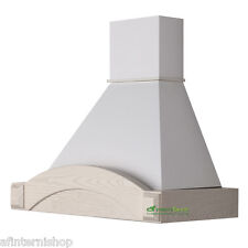 CL90-Cappa cucina rustica legno ARCO 90 frassino bianco camino bianco con motore